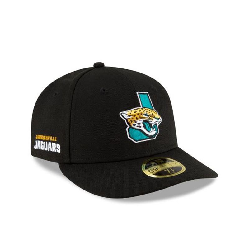 NFL Jacksonville Jaguars Logo Mix Low Profile 59Fifty Fitted (PUD5468) - Black New Era Caps